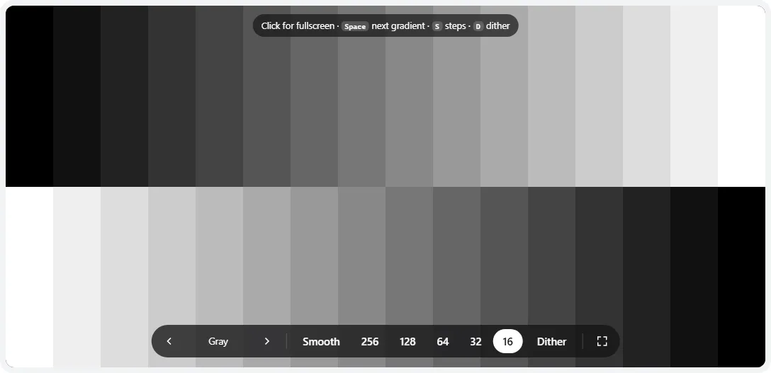Color Banding Test – Gradient & Bit Depth Check | ScreenTest